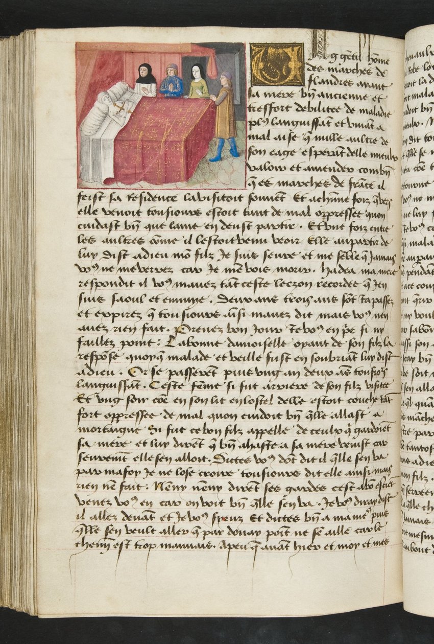 MS Hunter 252 164v sivu Cent Nouvelles Nouvellesista, n. 1461-62 tekijältä French School