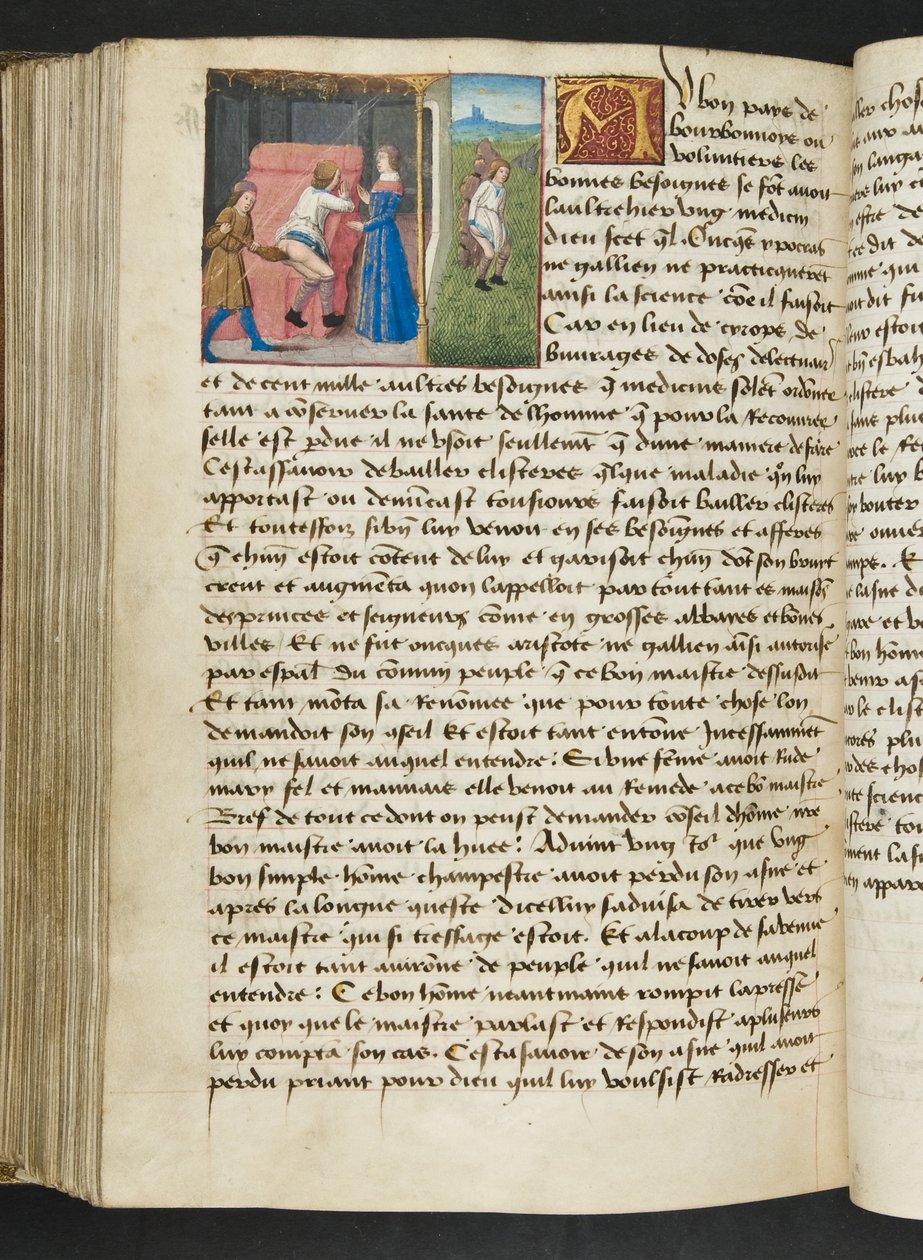 MS Hunter 252 167v sivu Cent Nouvelles Nouvellesista, n. 1461-62 tekijältä French School
