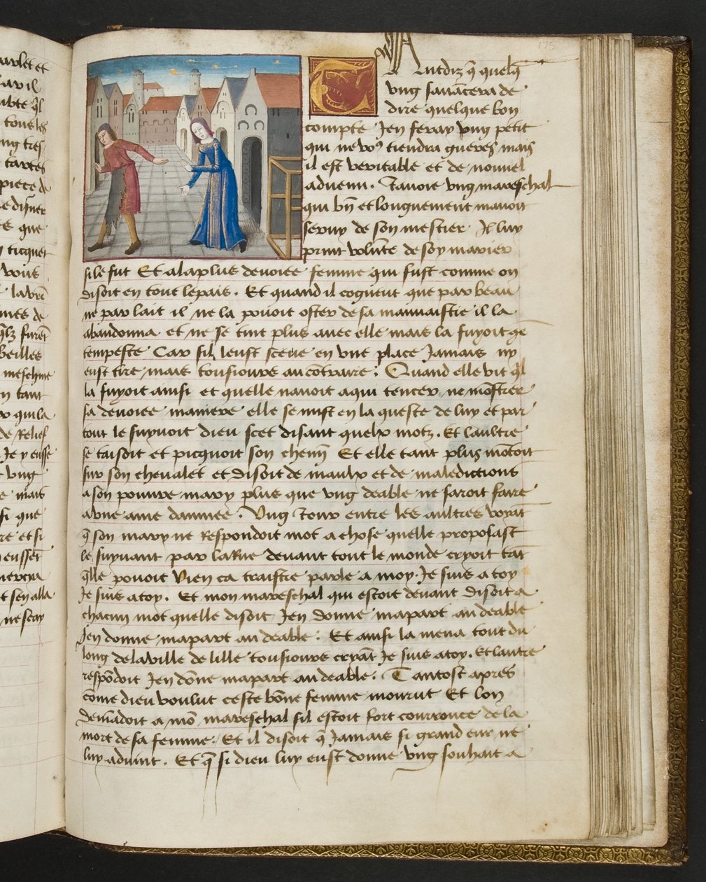 MS Hunter 252 175r sivu sadasta uudesta uutisesta, c.1461-62 tekijältä French School
