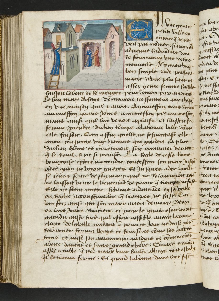 MS Hunter 252 181v sivu Cent Nouvelles Nouvellesista, n. 1461-62 tekijältä French School