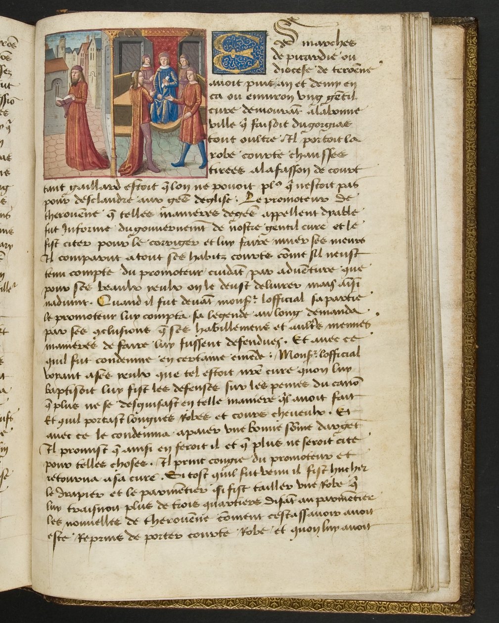 MS Hunter 252 189r sivu sadasta uudesta uutisesta, c.1461-62 tekijältä French School