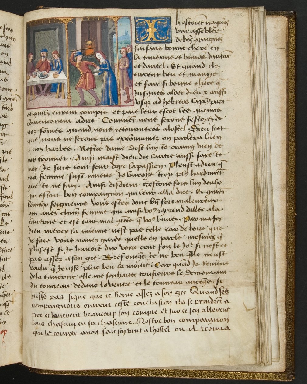 MS Hunter 252 193r sivu sadasta uudesta uutisesta, c.1461-62 tekijältä French School
