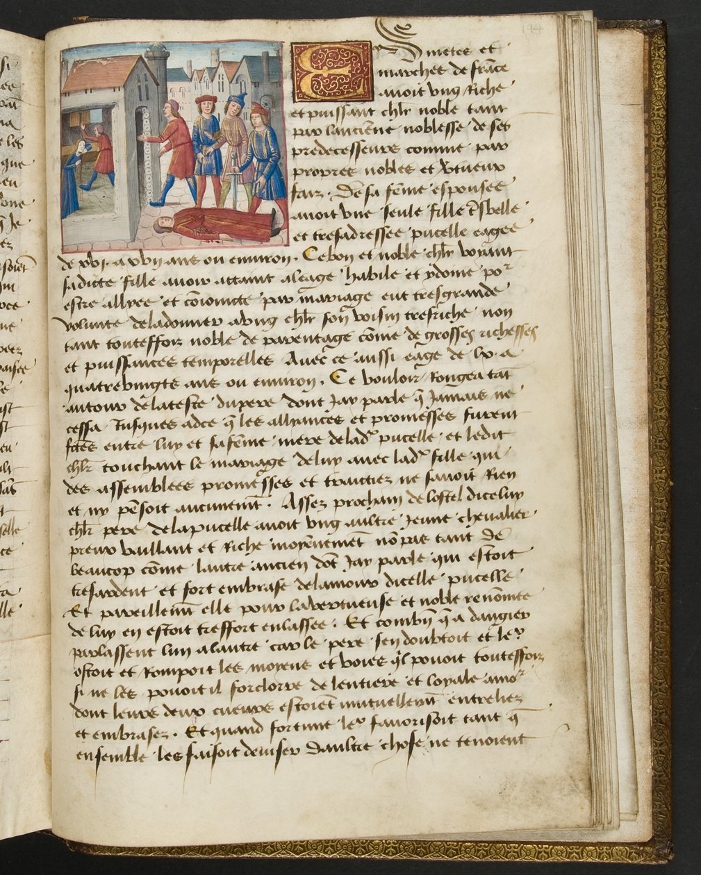 MS Hunter 252 194r sivu sadasta uudesta uutisesta, c.1461-62 tekijältä French School
