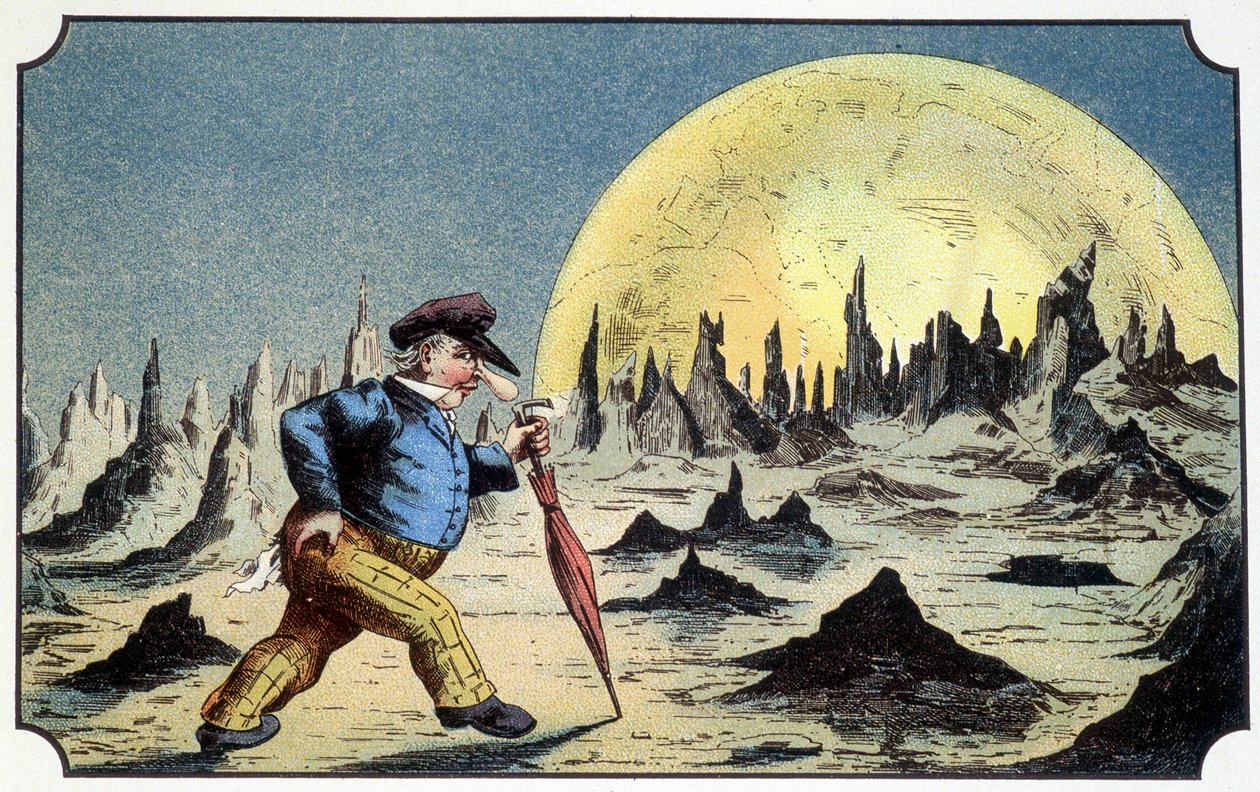 M. Baboulifiche kuussa - teoksessa Journey in the moon, kirjoittaja A. Ville-d