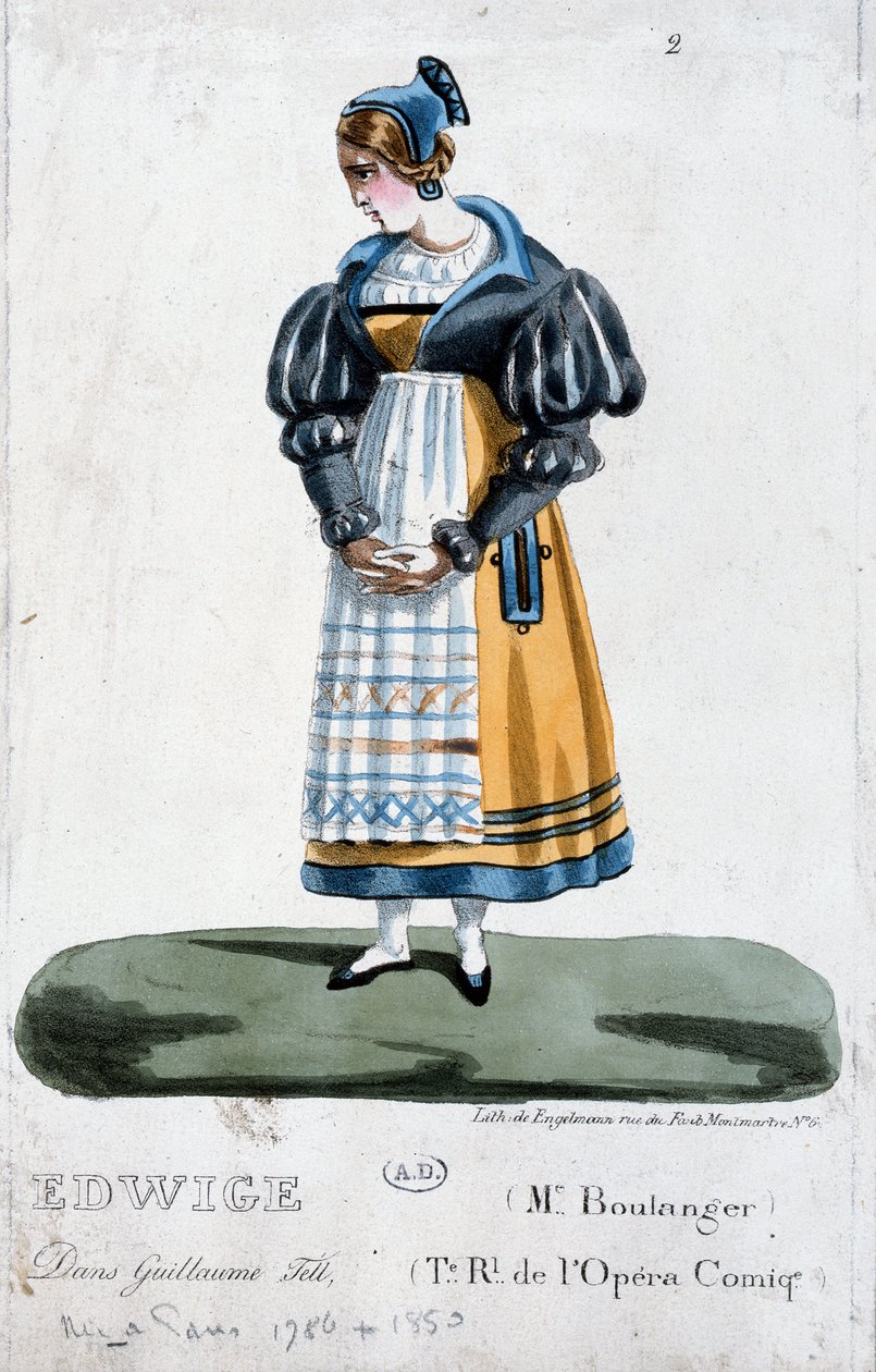 Madame Boulanger Edwigen roolissa Rossinin Guillaume Tell -oopperassa tekijältä French School