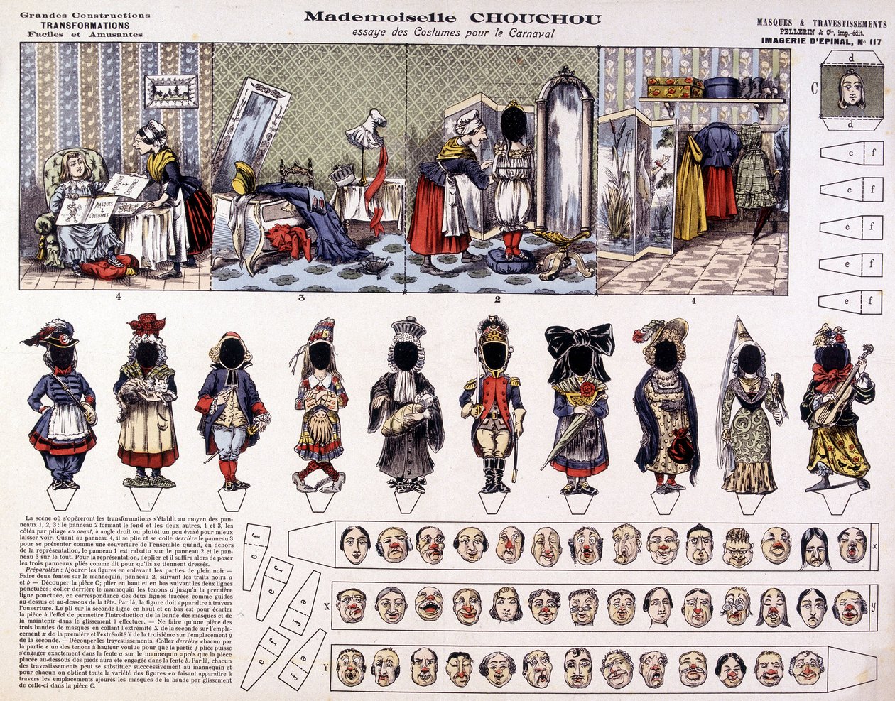Mademoiselle Chouchou - Kokeile karnevaaliasuja: transformaatioita. 1800-luvulla. tekijältä French School