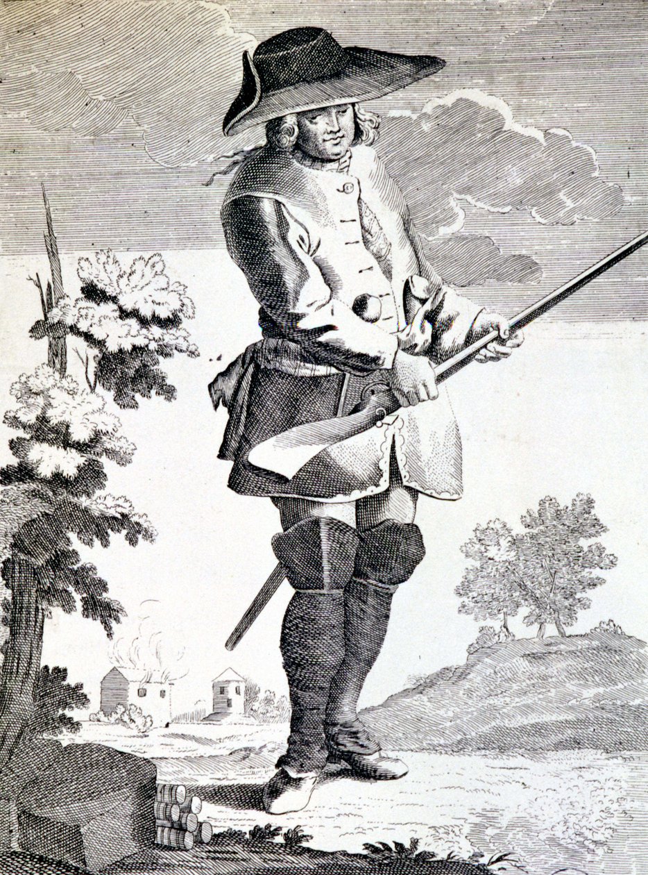 Mandrin, salakuljettajien kenraali, joka on valmis johonkin toimintaan - kaiverrus tekijältä French School