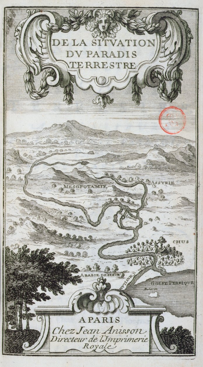 Kartta: De La Situation du Paradis Terres, 1691 tekijältä French School