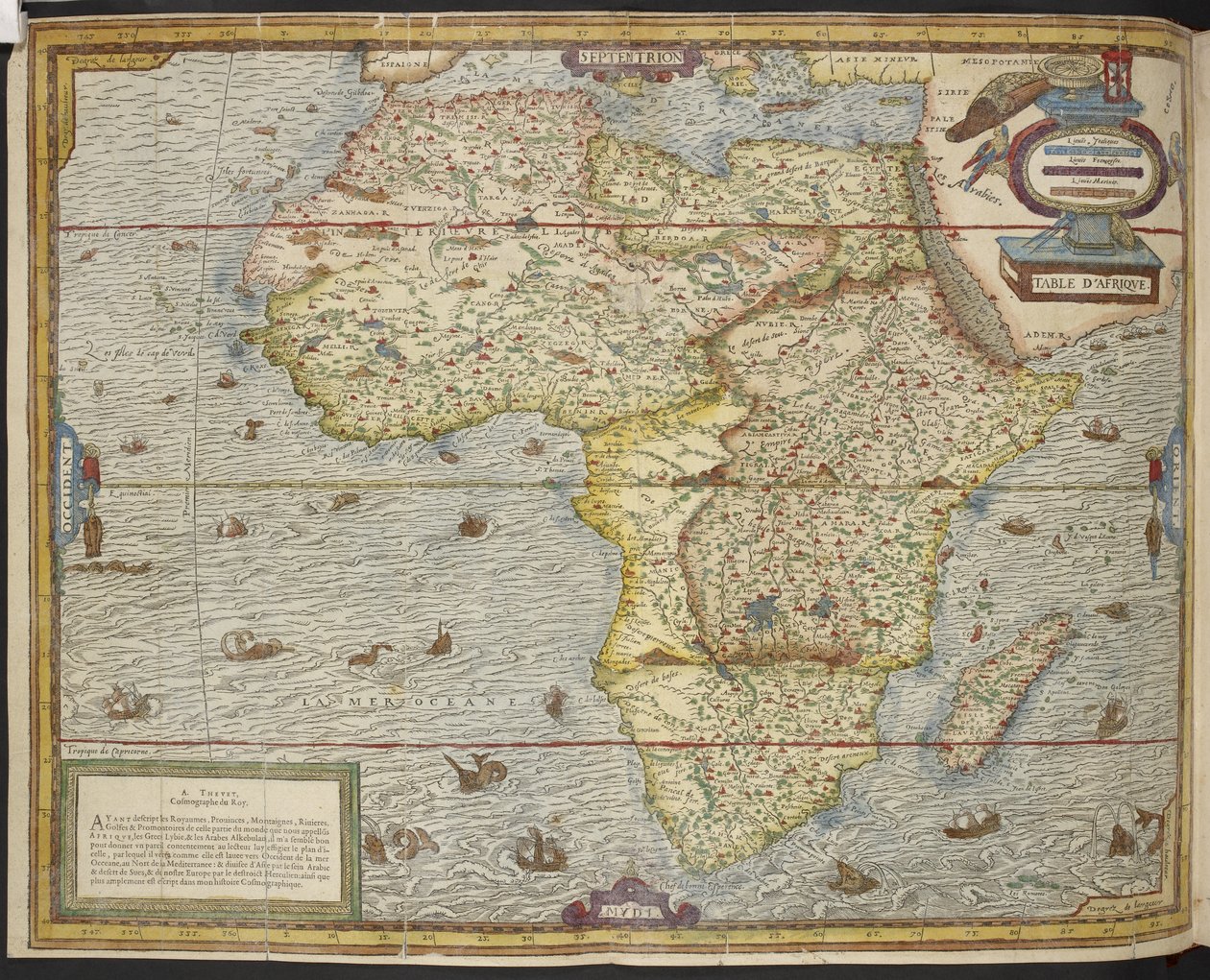 Afrikan kartta, Table d