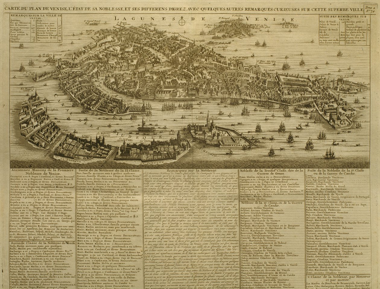 Venetsian kartta, julkaissut H. Chatelain Amsterdamissa, 1728 tekijältä French School