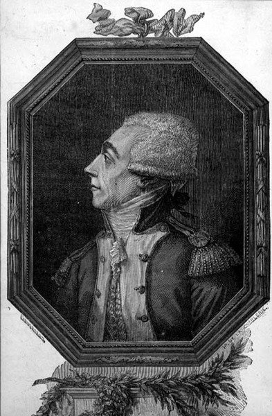 Marie Joseph Paul Yves Roch Gilbert du Motier, markiisi de Lafayette (1757-1834) kaiverrus) tekijältä French School