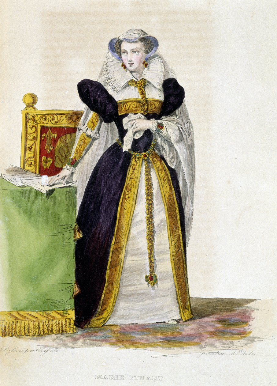 Mary Stuart - Mennechetin kirjassa "Le Plutarque Français". tekijältä French School