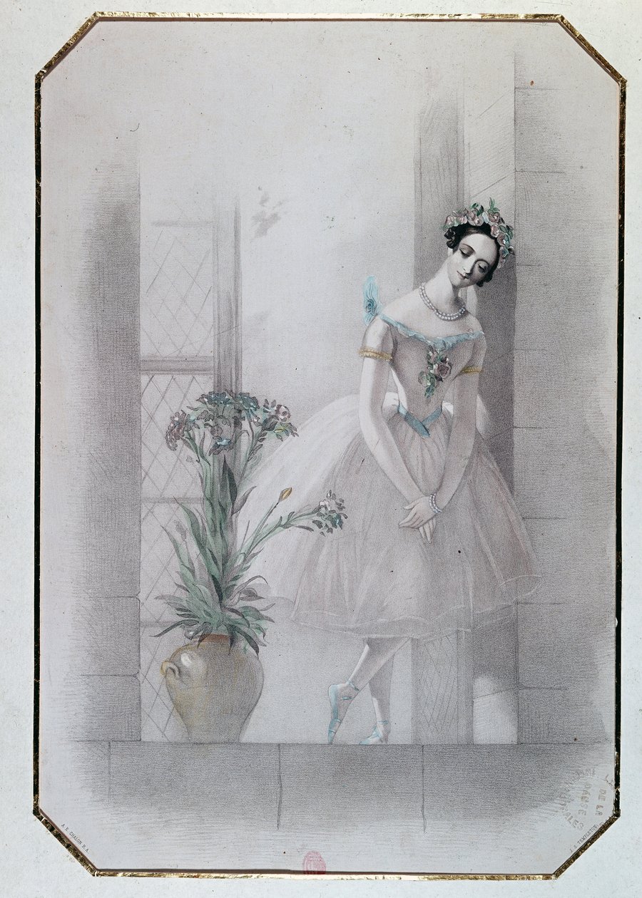Marie Taglioni italialaisessa oopperassa "la Sylphide". tekijältä French School