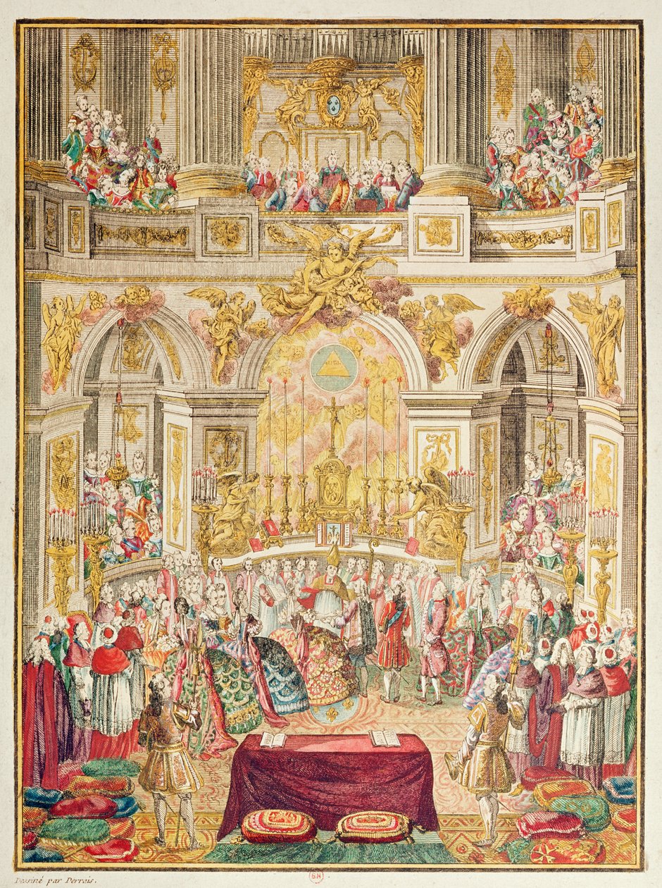 Ranskan Dauphinin (tuleva Louis XVI) häät arkkiherttuatar Marie-Antoinetten kanssa Versailles