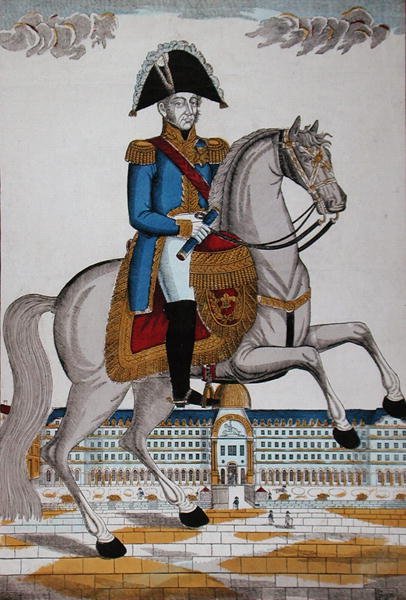 Ranskan marsalkka paraatipuvussa (väri litho) tekijältä French School