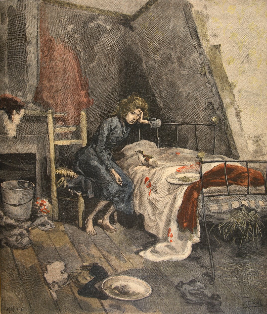Lapsen marttyyrikuolema: nuori Guyon, kuva Le Petit Journalista: Supplement illustre, 4. syyskuuta 1898 tekijältä French School