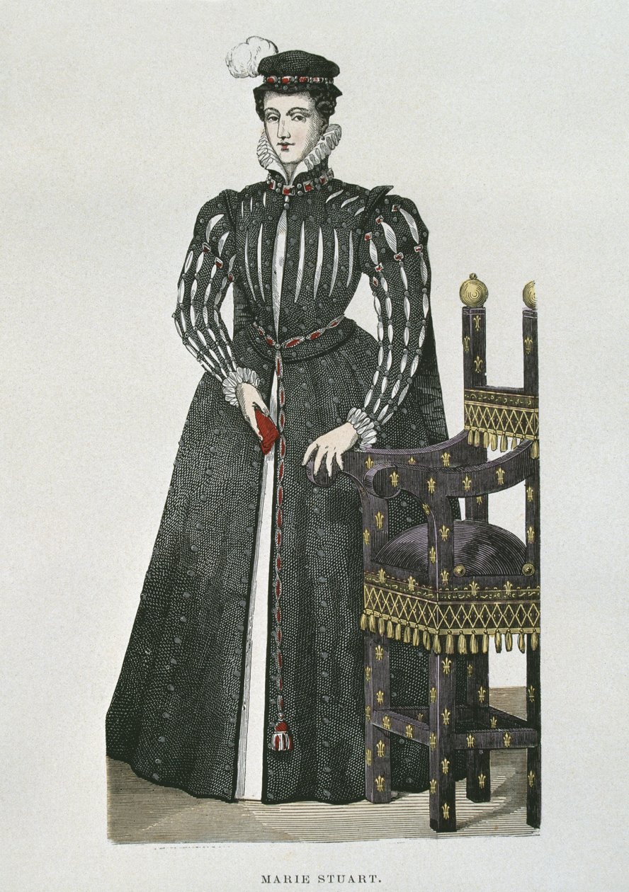 Mary Queen of Scots (1542-87), kopio Recueil de Gaignieresin pienoismallista tekijältä French School
