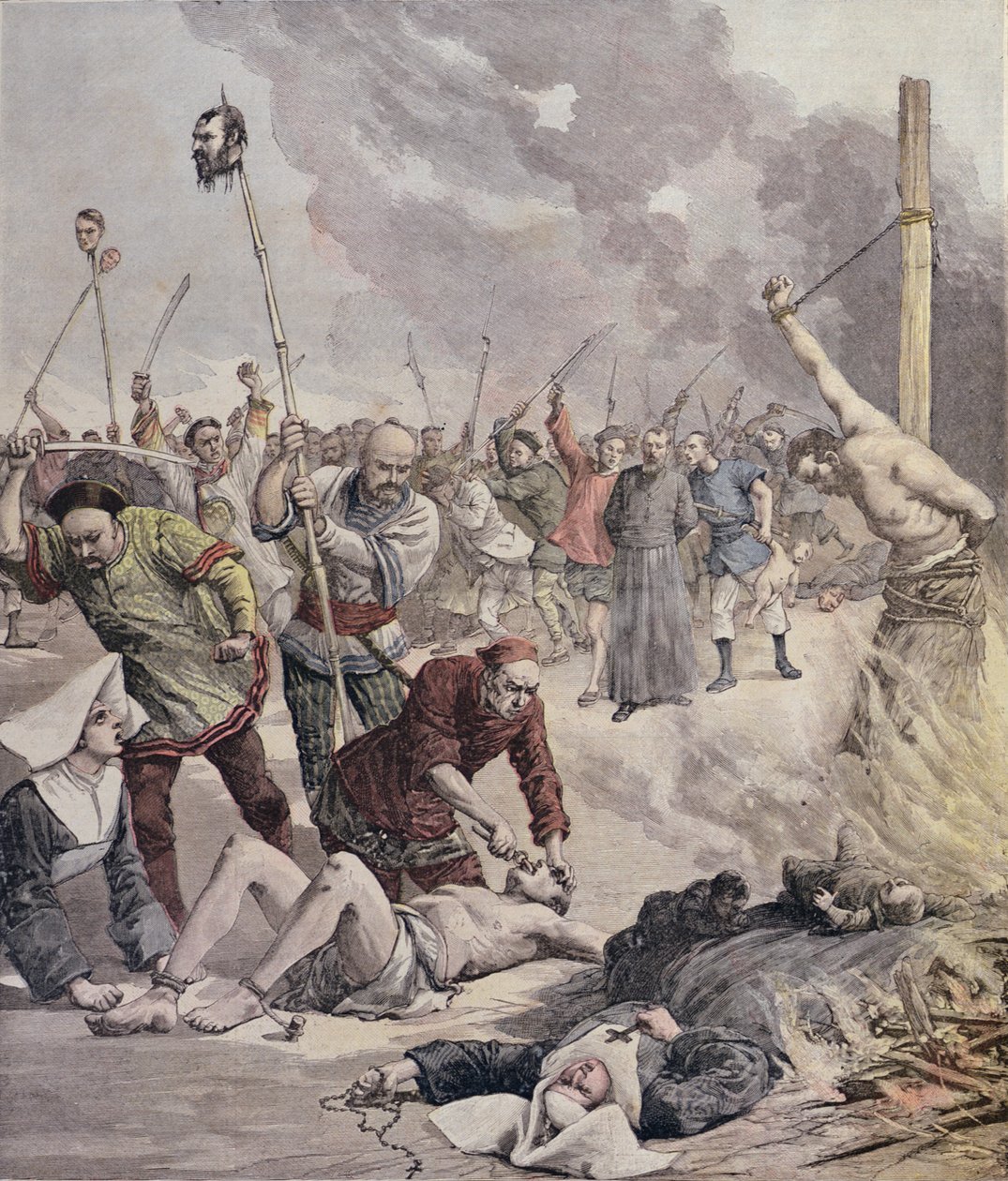 Teurastukset Kiinassa, Le Petit Journal, 1891 tekijältä French School