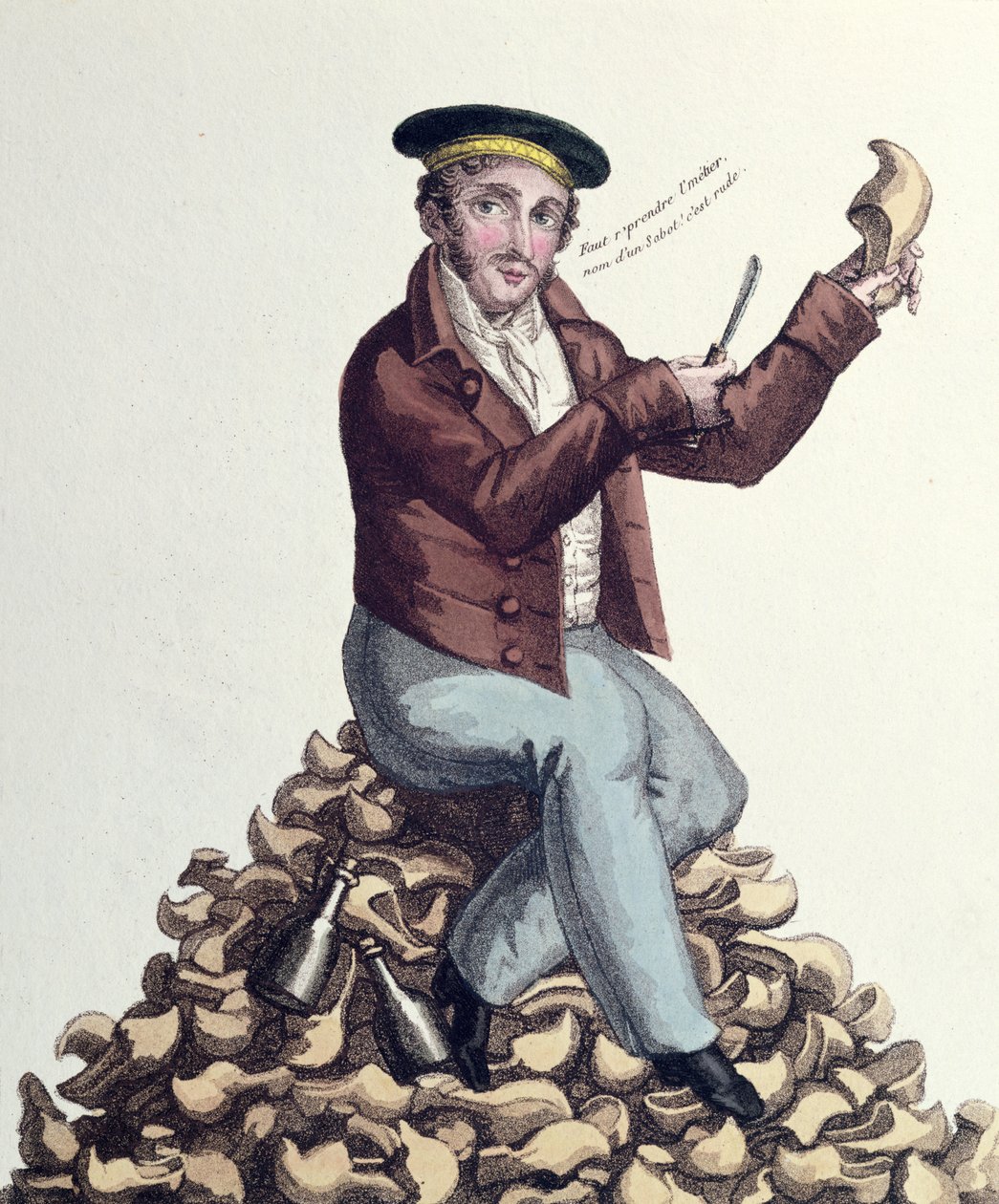 Mathurin Bruneau (1784-1825) väitteli Ranskan valtaistuinta kuningas Ludvig XVII, n. 1818 (värikaiverrus) tekijältä French School
