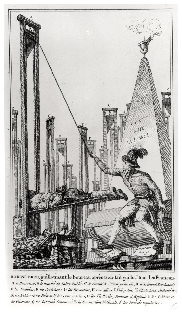 Maximilien de Robespierre (1758-94) teloittaja tekijältä French School