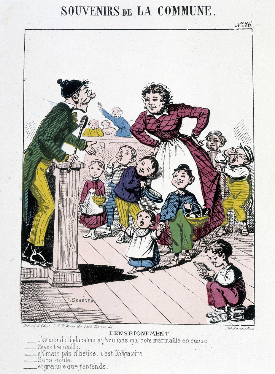 Kommuunin muistoja: opetus, 1800-luvun loppu B.H.V. P. tekijältä French School