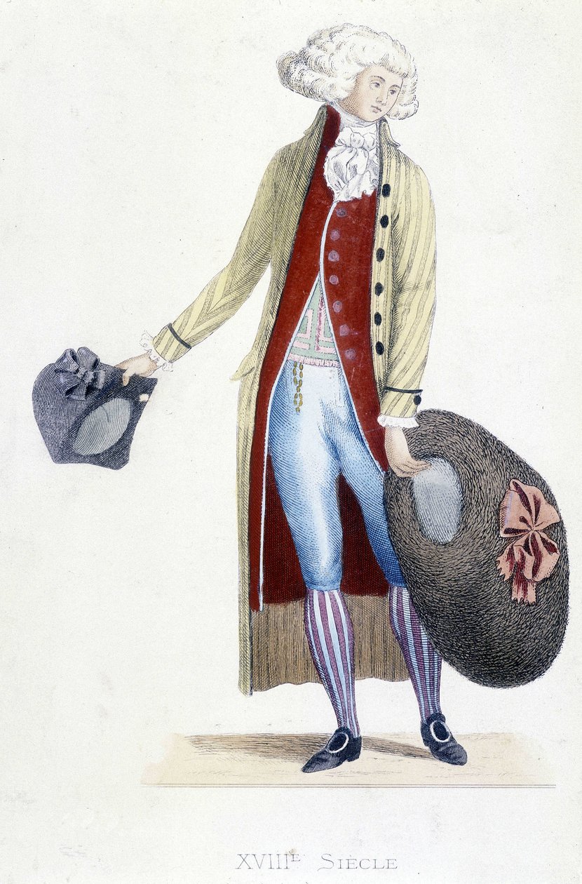 Miesten puku Ranskassa 1782. tekijältä French School