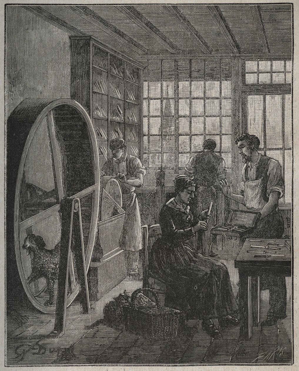 Metier ja käsityöläinen: ruokailuvälinekauppa maakunnassa 1800-luvulla. Kaiverrus vuodelta 1885 kirjassa "Les arts et metiers illustres", kirjoittanut Adolphe BITARD. tekijältä French School
