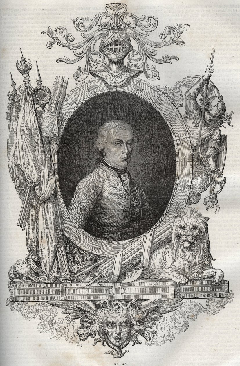 Michael Friedrich Benedikt paroni von MELAS (1729-1806), marsalkka - - Maurice La Charestin uusi kansallinen tietosanakirja - 1870 - tekijältä French School