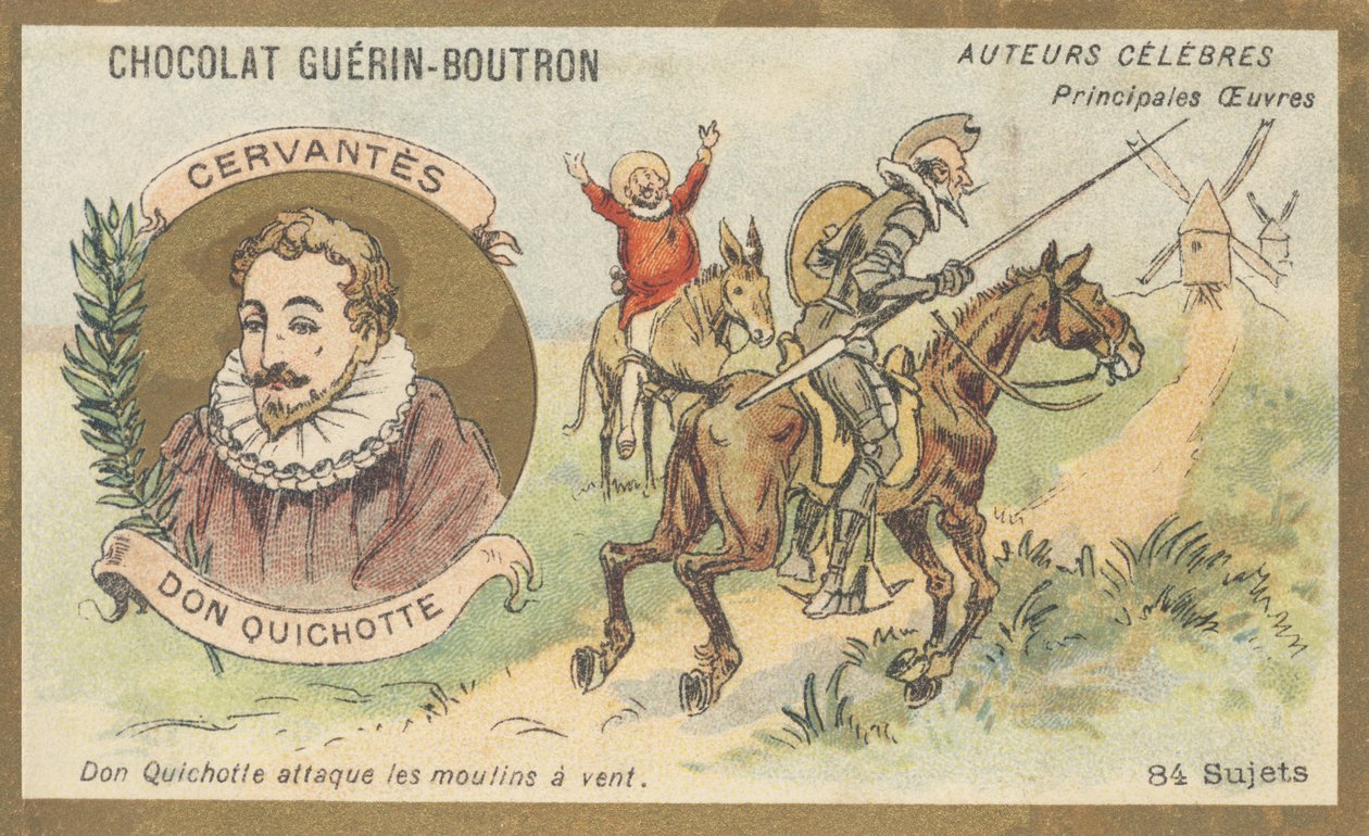Miguel de Cervantes Saavedra (1547-1616), espanjalainen kirjailija, runoilija ja näytelmäkirjailija, "Don Quijoten" (1605) kirjoittaja tekijältä French School
