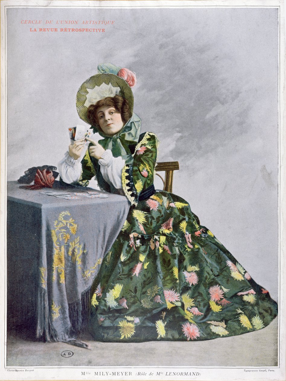 Mlle Mily-Meyer roolissa Mlle Le Normand, 1899 (syväpaino) tekijältä French School
