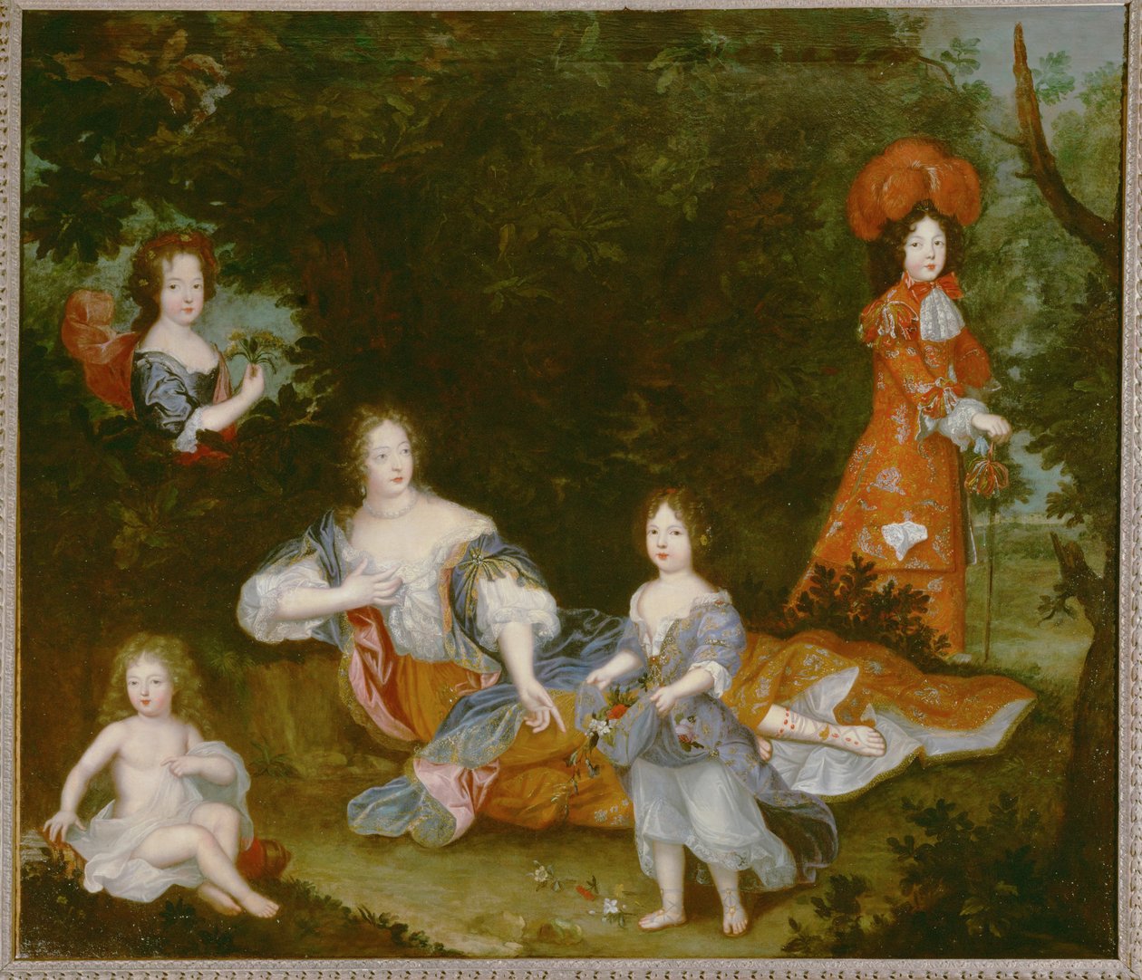 Mme. de Montespan, Ludvig XIV:n rakastajatar ... (maalaus kankaalle) tekijältä French School