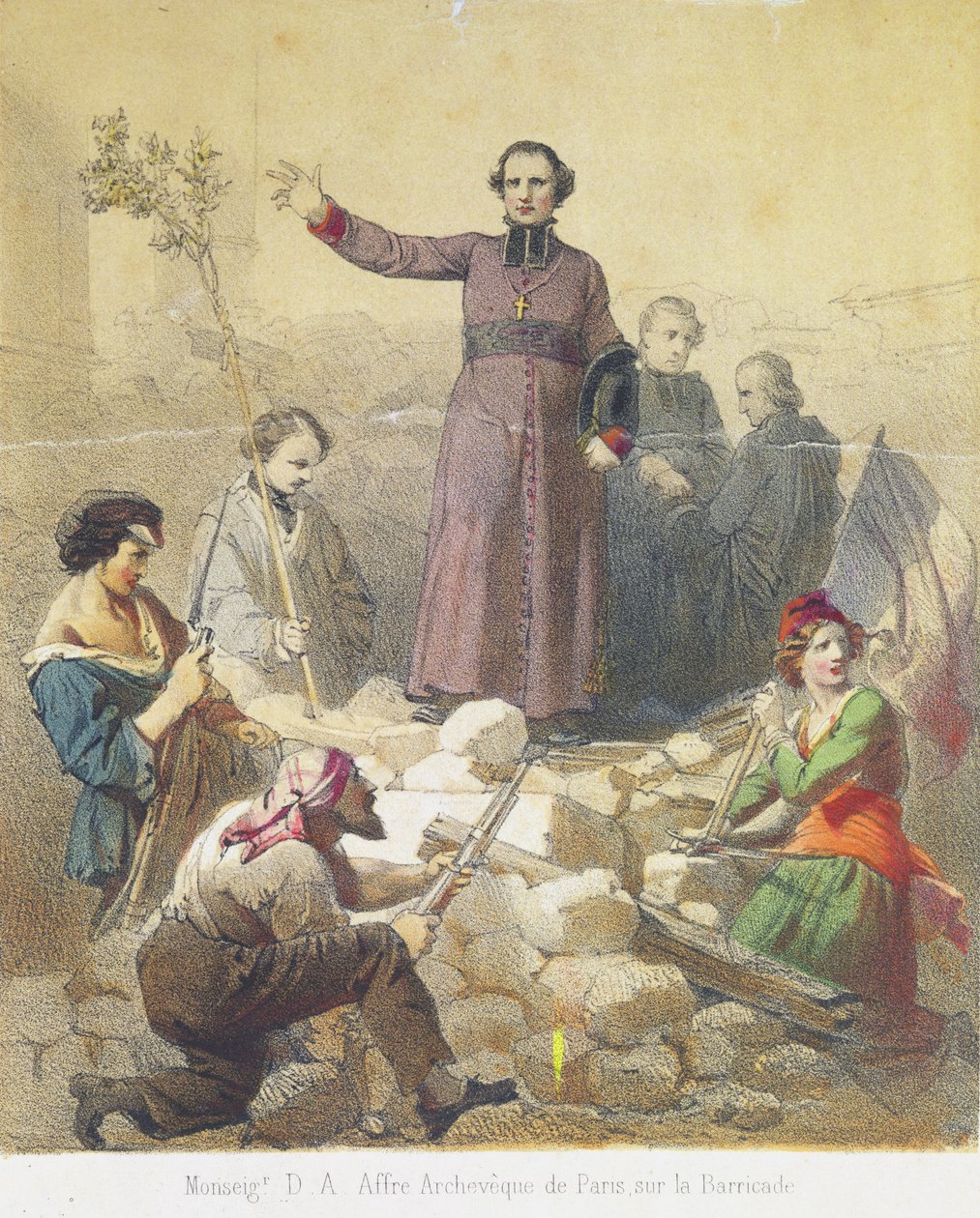 Monseigneur Affre (1793-1848), 25. kesäkuuta 1848 tekijältä French School
