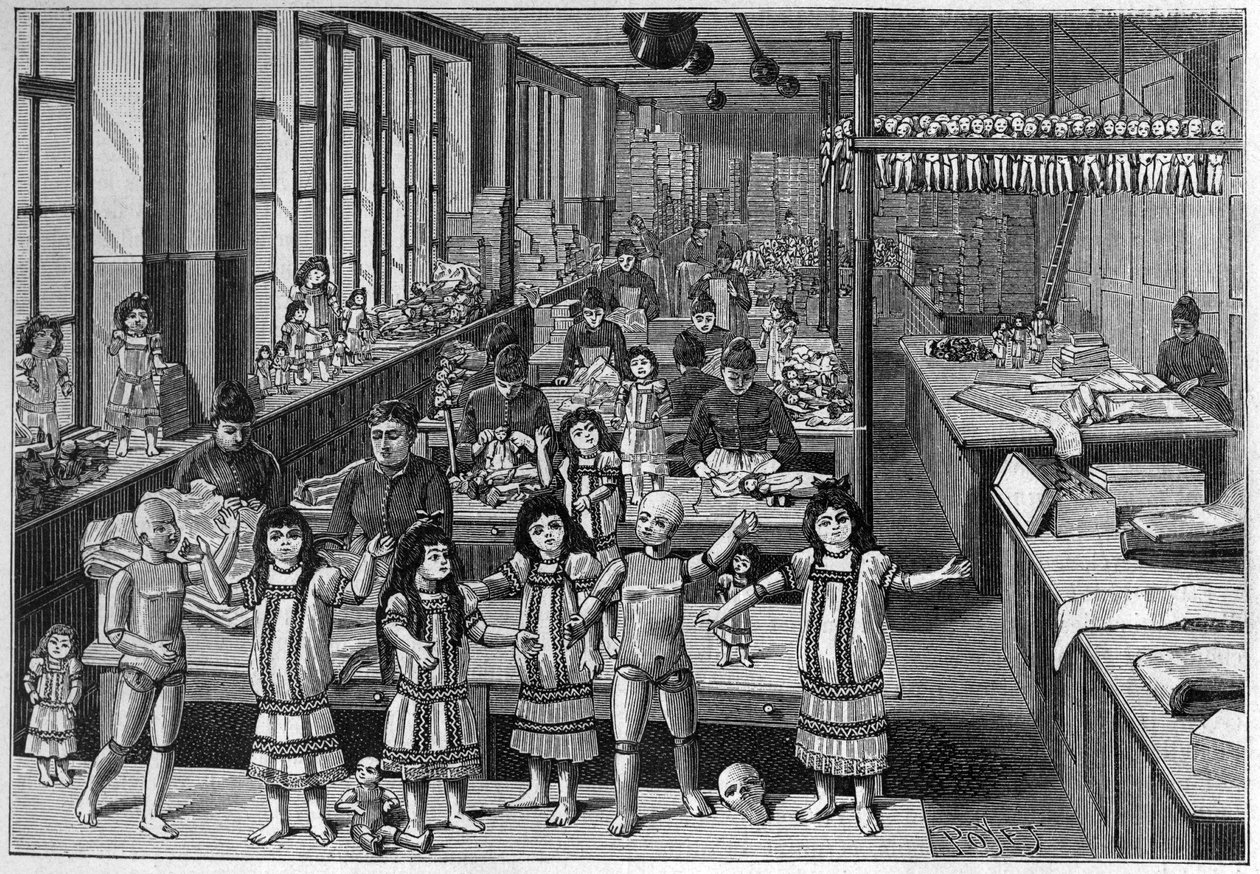 Montreuilin nukketehdas vuonna 1888. tekijältä French School