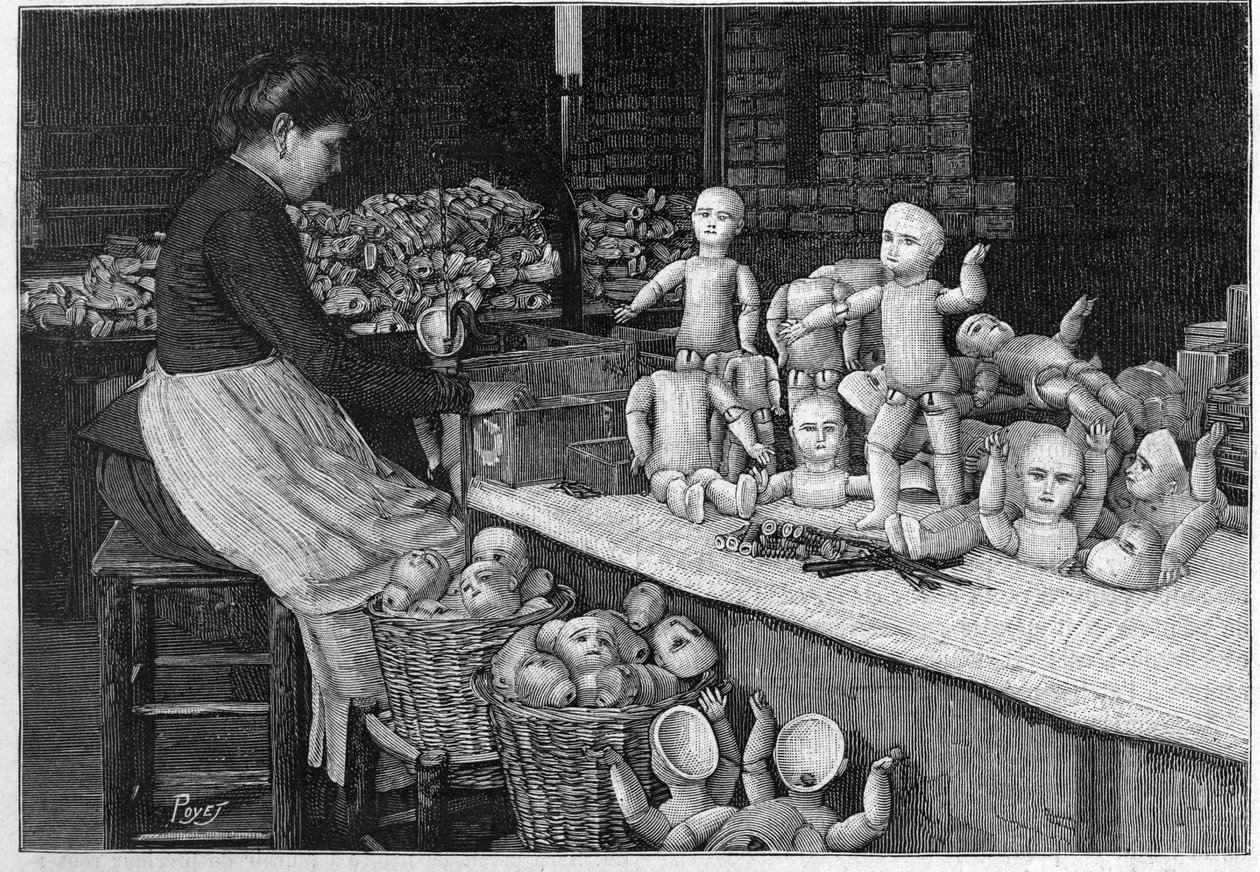 Montreuilin nukketehdas vuonna 1888. tekijältä French School