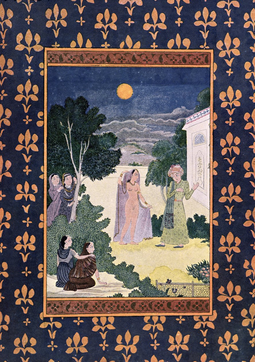 Moon of Beauty, kuvitus elokuvaan The Arabian Nights, 1895 (värikaiverrus) tekijältä French School