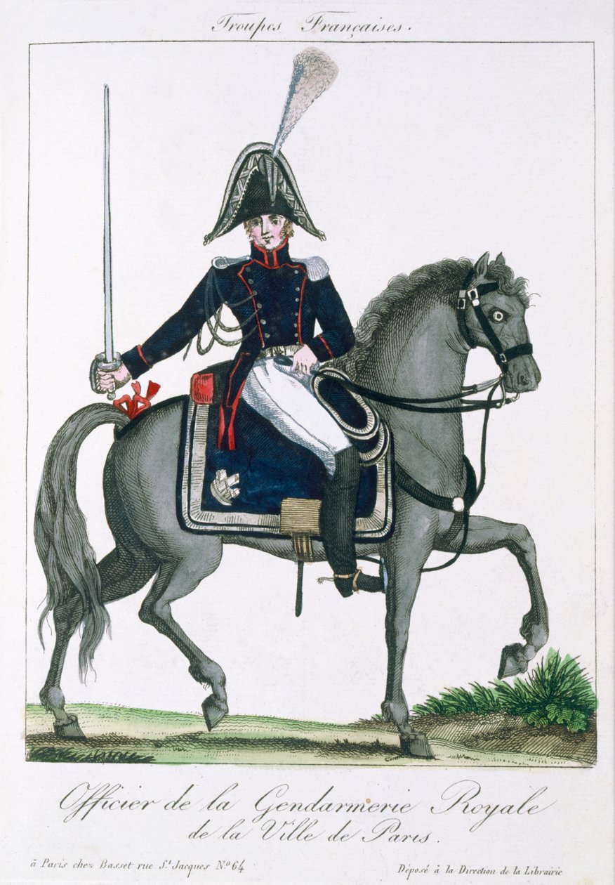 Pariisin kuninkaallisen santarmikunnan upseeri, n. 1790 tekijältä French School