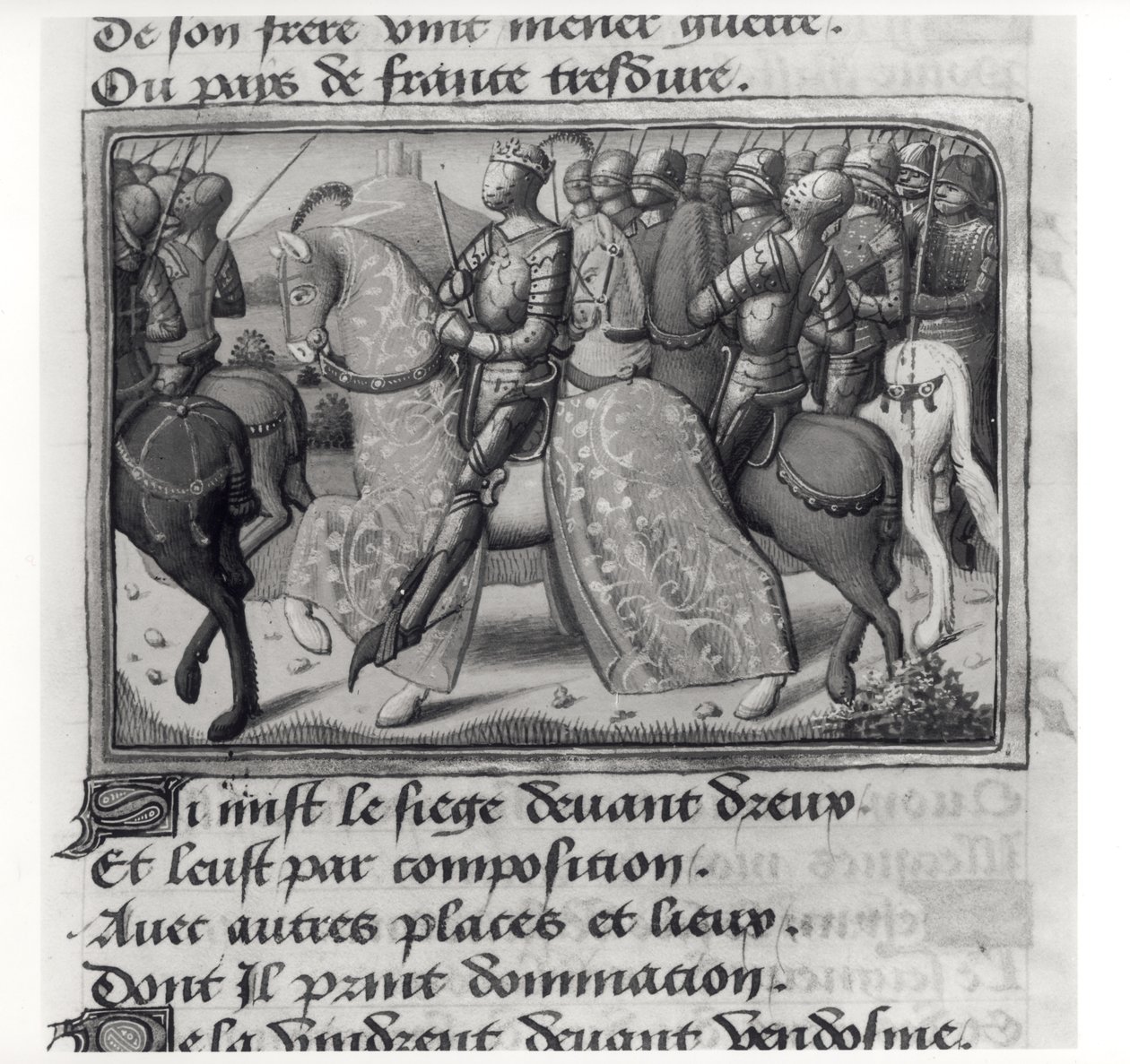 Ms.Fr.5054 fol.26 r Charles VII (1403-1461) ja Jeanne d