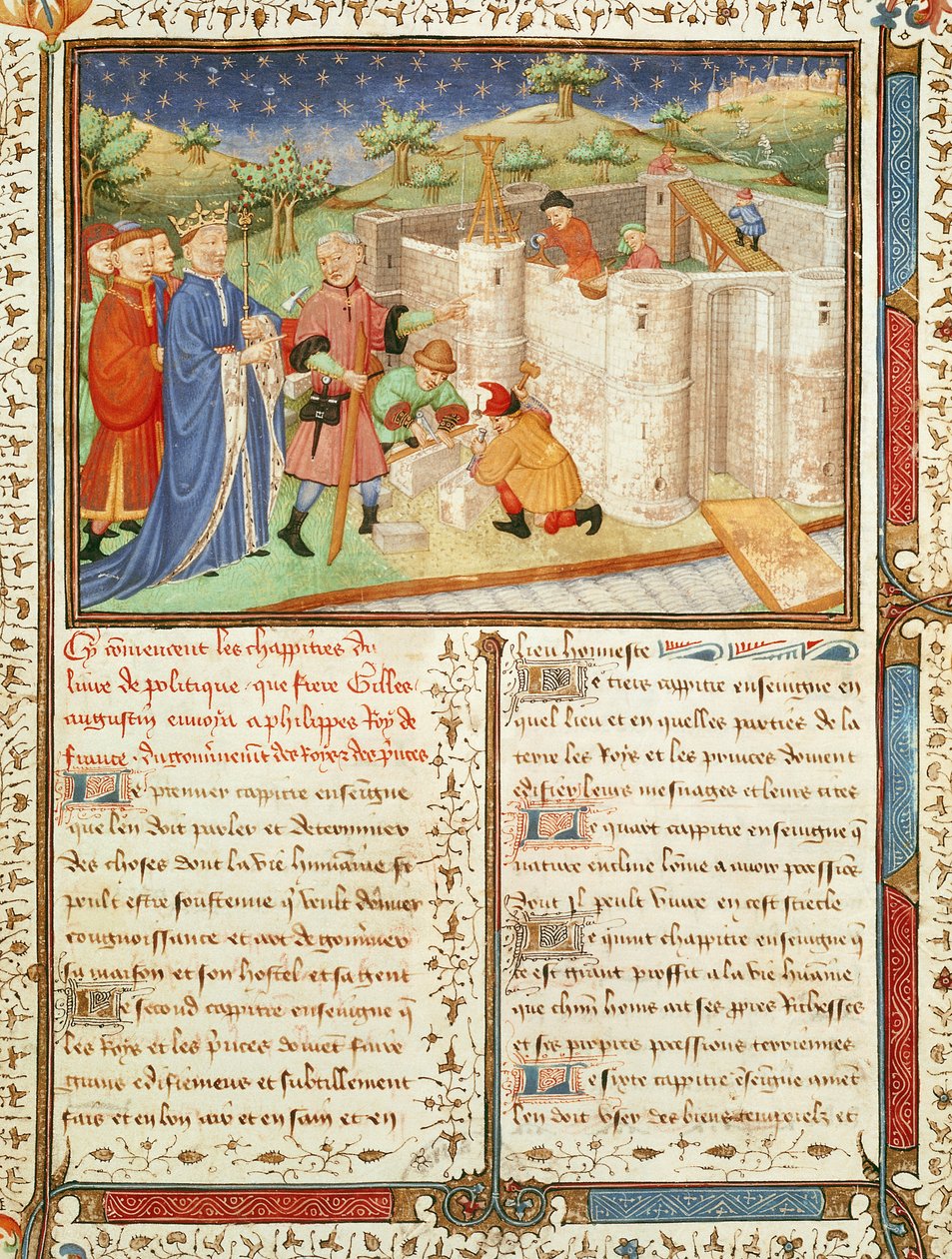Ms 1015 fol.1 Kuvitus Kings and Princes -hallituksesta tekijältä French School