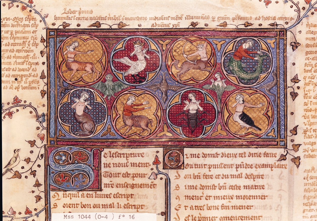 Ms 1044 f.16 Metamorphoses, Ovid Moralisesta kirjoittanut Chretien Legouais tekijältä French School