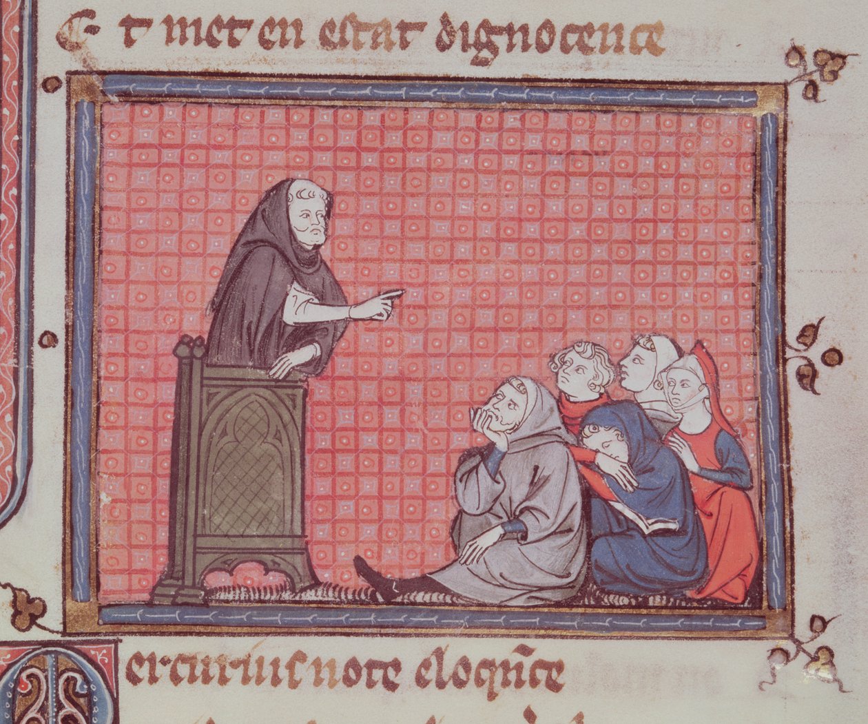 Ms 1044 fol.67 The Sermon, Ovide Moralisesta kirjoittanut Chretien Legouais tekijältä French School