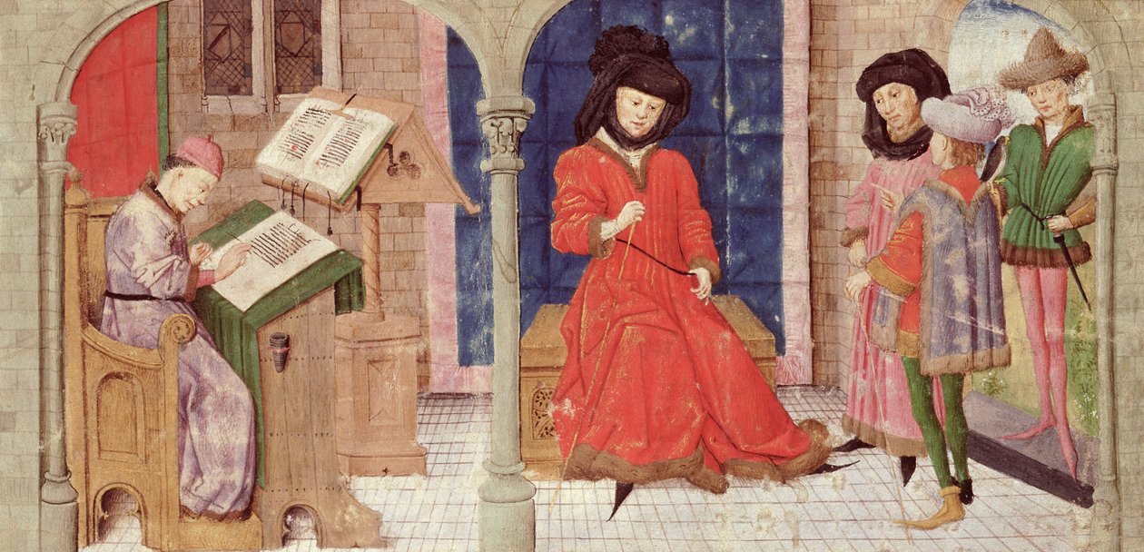 Ms 149 t.1 fol.1 The Scribe, Histoire des Nobles Princes de Hainaut