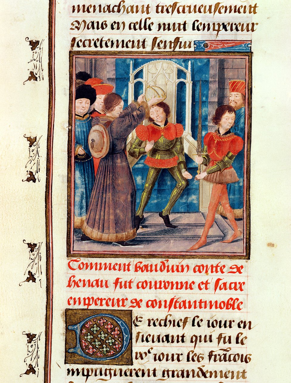 Ms 149 t.3 fol.183v How Baldwin I (1171-1205) Hainaut