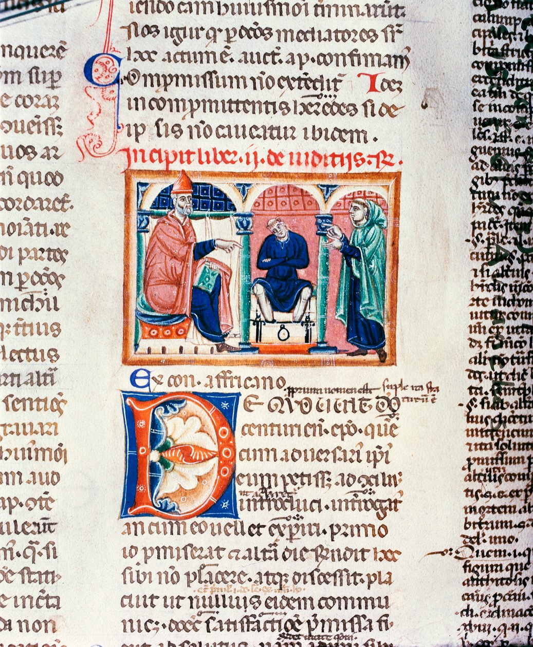 Ms 150 f.61v A Tuomio, Decrets de St. Gregoire IX:stä tekijältä French School