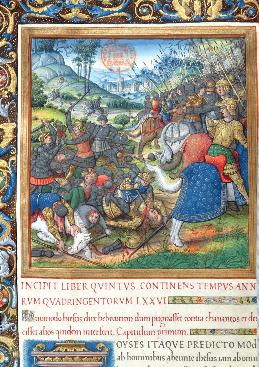Ms. 1581 f. 154 Kuva kirjasta VIII (Daavidin kuolemasta Ahabin kuolemaan), Flavius Josephuksen juutalaisten antiikin (Antiquitates Judaicae) luvusta 1 - Kuinka Salomo, kun hän tekijältä French School