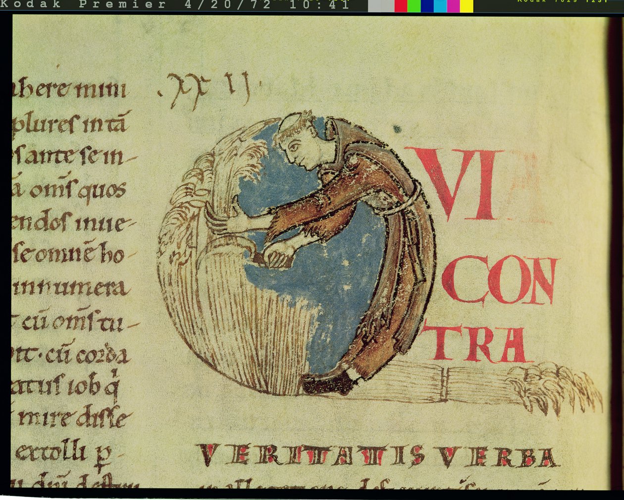 Ms 170 fol.75v Paavi Gregorius Suuren teoksesta Moralia in Job tekijältä French School