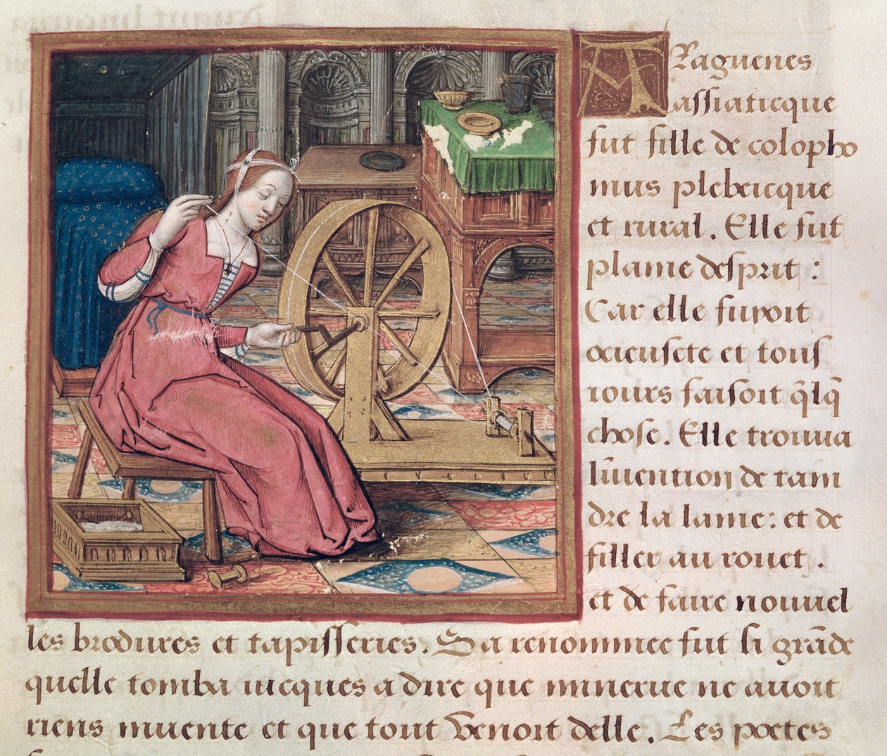 Ms 17 Arachne, Lifes of Famous Women, n. 1505 tekijältä French School