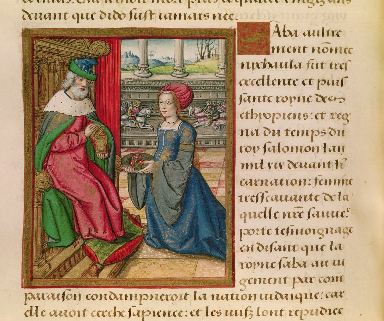 Ms 17 The Queen of Saba, Lifes of Famous Women, n. 1505 tekijältä French School