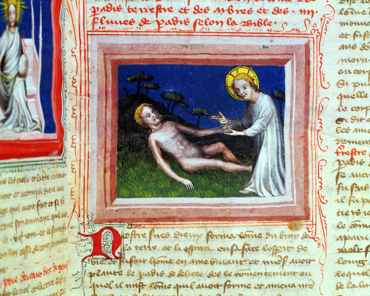 Ms 314 Aadamin luominen, Bible des Grands Augustins, 1494 tekijältä French School