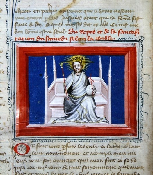 Ms 314 God in Majesty, Bible des Grands Augustinsista tekijältä French School