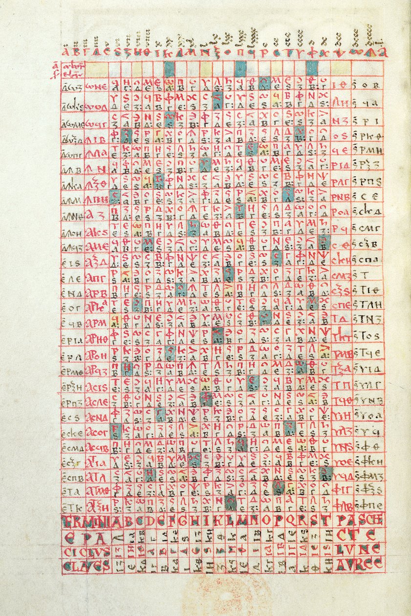 Ms 364 Ikuinen kalenteri, Mont-Cassinin breviaarista, 1000-luvun loppu tai 1100-luvun alku tekijältä French School